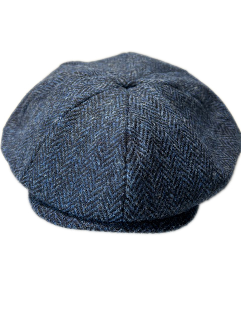 Arran Blue Herringbone 8pc Cap