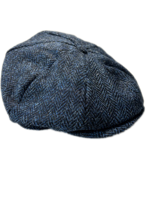 Arran Blue Herringbone Cap