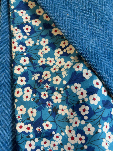 Blue Scarf Lining