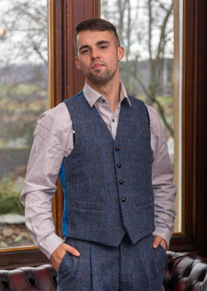 Mens harris outlet tweed waistcoat