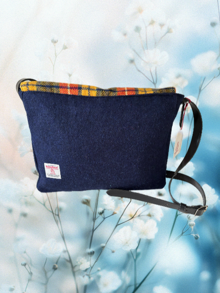 Buchanan Check Harris Tweed Moray Satchel Bag Back