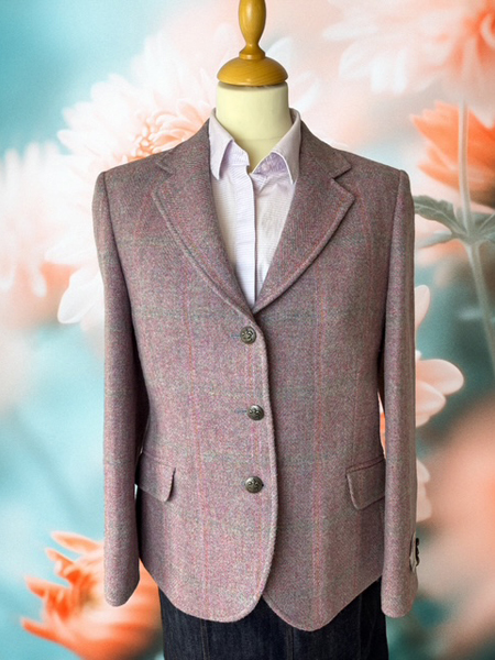 Claire Jacket Pink Check Front
