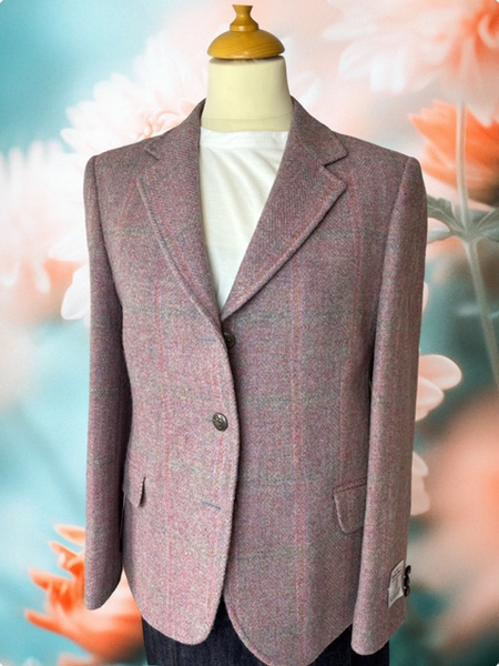 Claire Jacket Pink Check Side