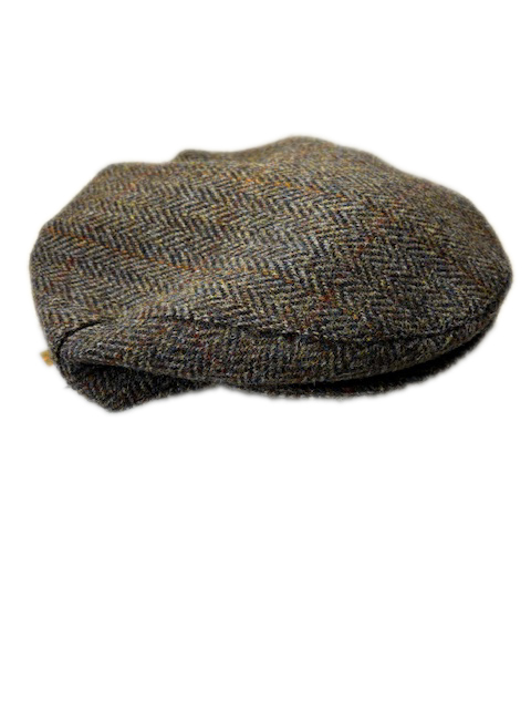 Country Cap Brown Herringbone Tweed