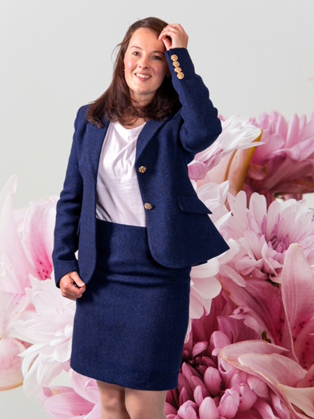 Duchess Midnight Blue Jacket Front
