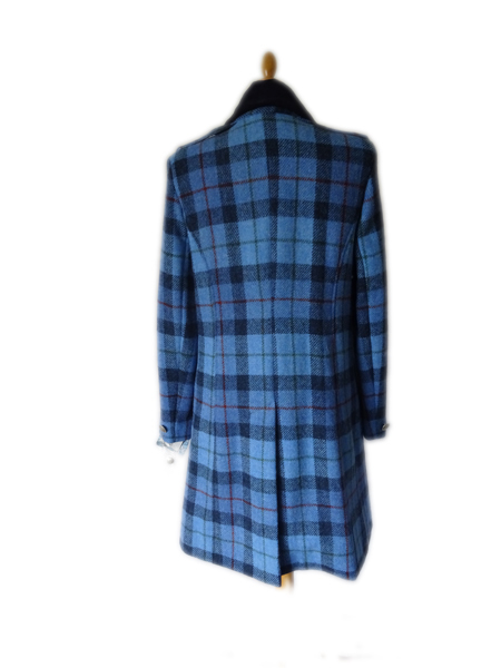 Ellie Blue Check Coat Back