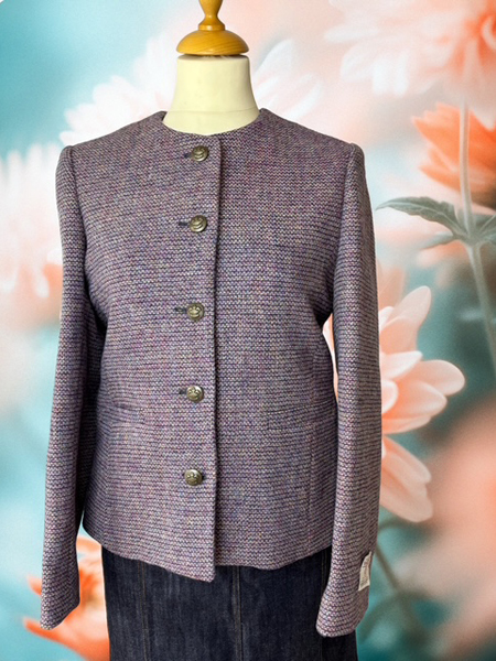 Grace Jacket Lilac Weave Front