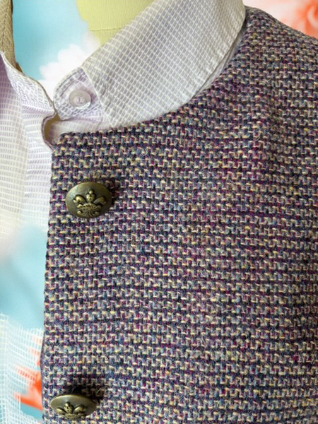 Grace Jacket Lilac Weave Neckline