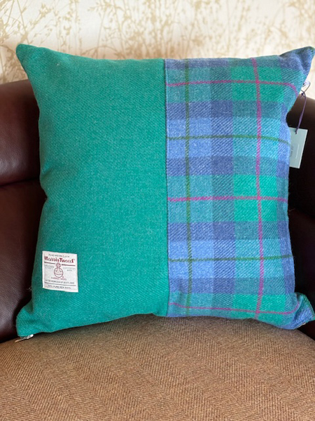 Green Harris Tweed Cushion Front 20