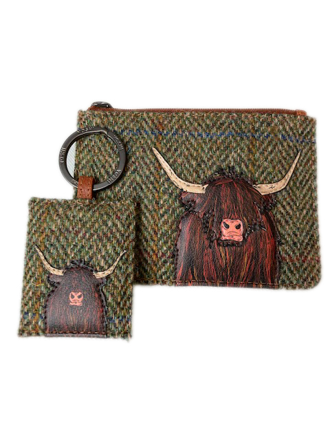 Hairy Cow Zip Purse And Key Ring