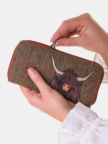 Hairy Cow Zip Round Purse