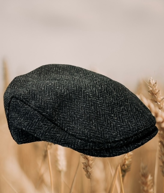 Highland Black Herringbone Cap