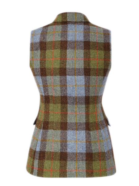 Karen Ladies Harris Tweed Waistcoat Back