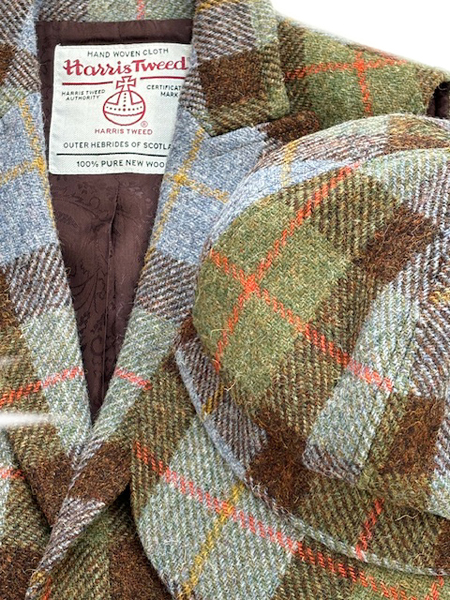 Karen Wasitcoat And Cap Macleod Harris Tweed Detail