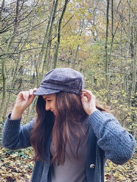 Ladies harris tweed baker boy hat online