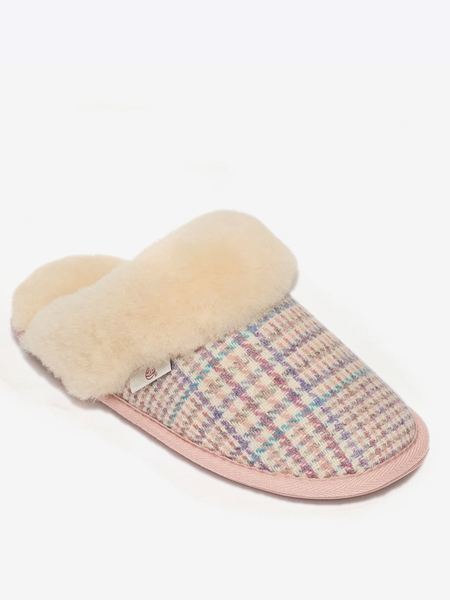 Ladies Pink Mules Front