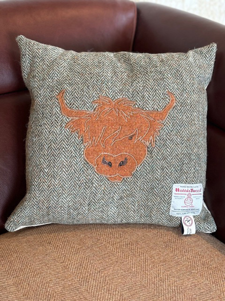 Lovable Hairy Cow Cushion Front