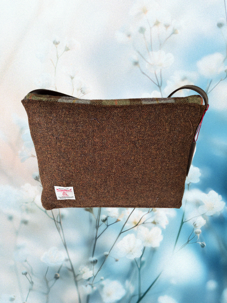 Macleod Check Harris Tweed Moray Satchel Bag Back