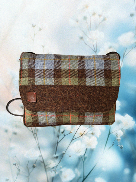 Macleod Check Harris Tweed Moray Satchel Bag Front