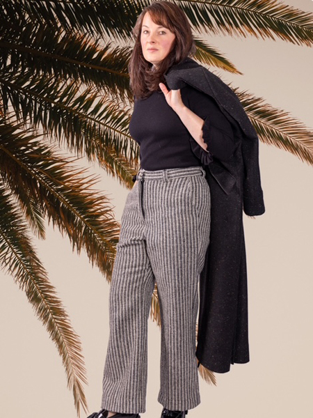 Mehra Black And White Trousers