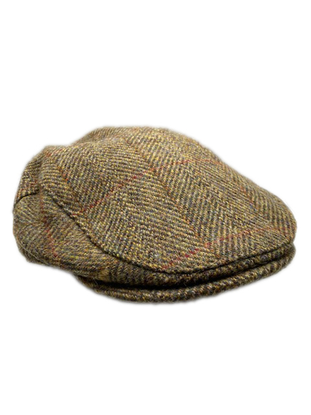 Blue Overcheck Harris Tweed Baseball Cap One Size Adjustable Unisex Made in  Scotland