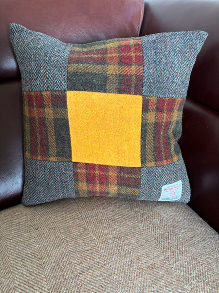 Mustard Square Cushion Front