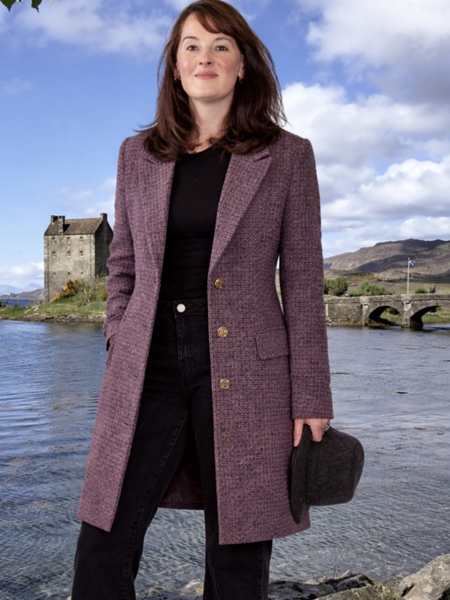 Purple Weave Ladies Coat