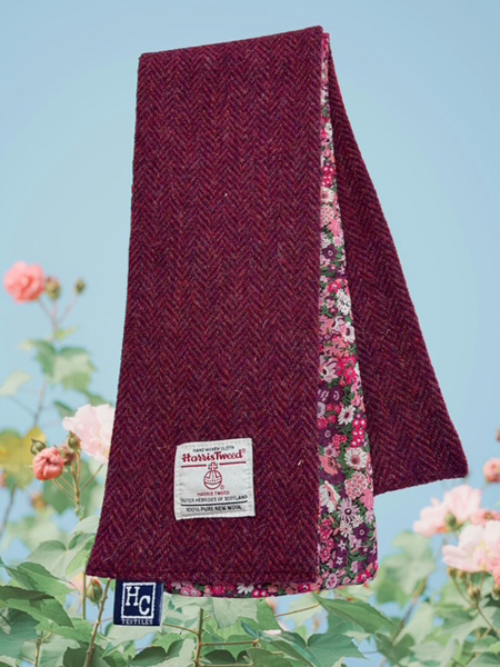 Raspberry Skinny Scarf