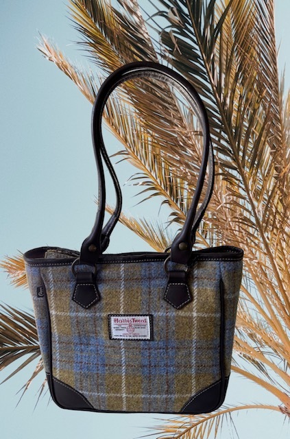 Shire Long Handled Mustard Check Handbag