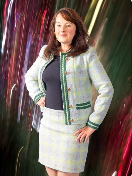 Spearmint Green Ombre Chanel Jacket Front
