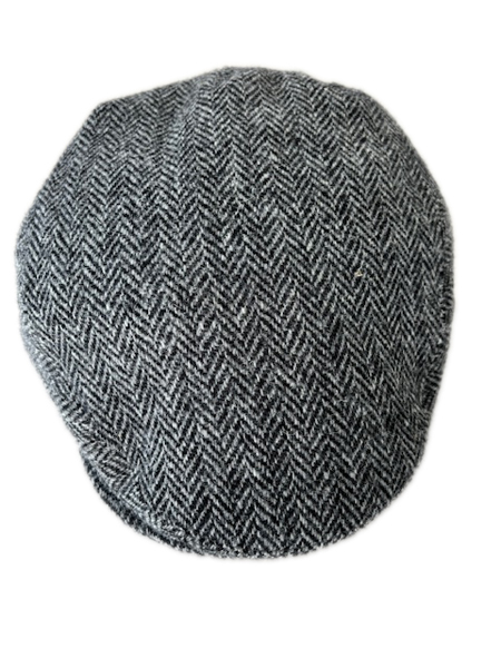 Stornoway Cap, Grey Herringbone Harris Tweed : Harris Tweed Shop, Buy ...