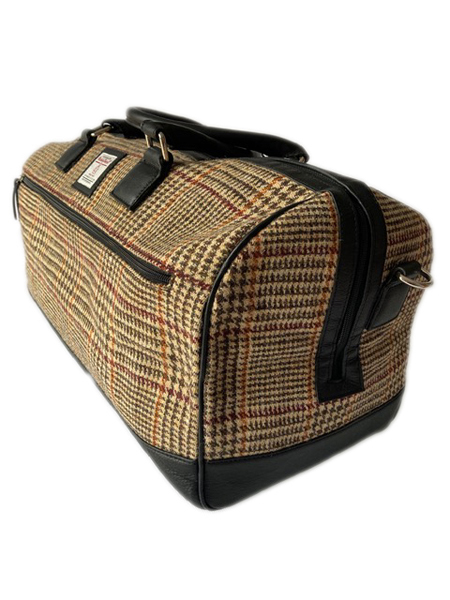 Travelbag Brown Check Harris Tweed