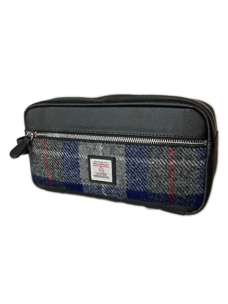 Washbag Blue Check Side